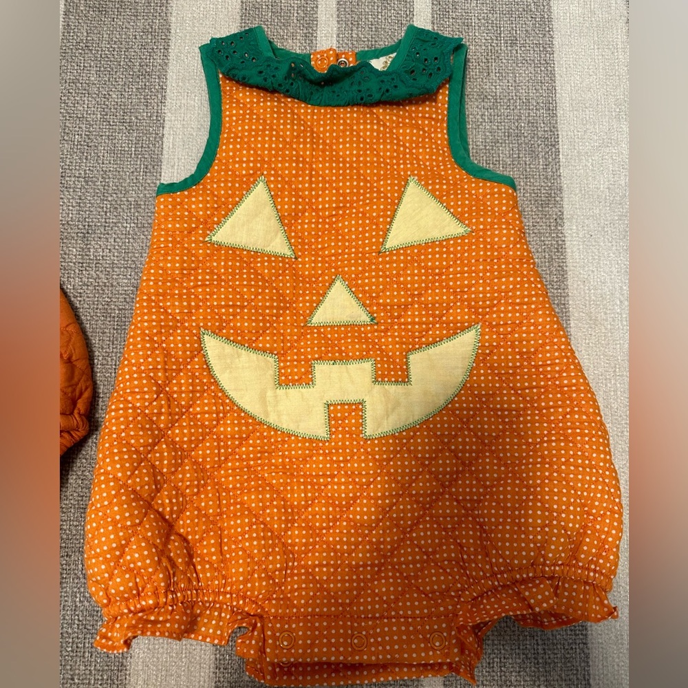 The Beaufort Bonnet Company girls pumpkin outfit